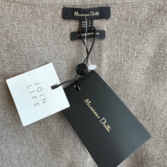 MASSIMO DUTTI taupe brown oversized cardigan - Picture 8 of 13